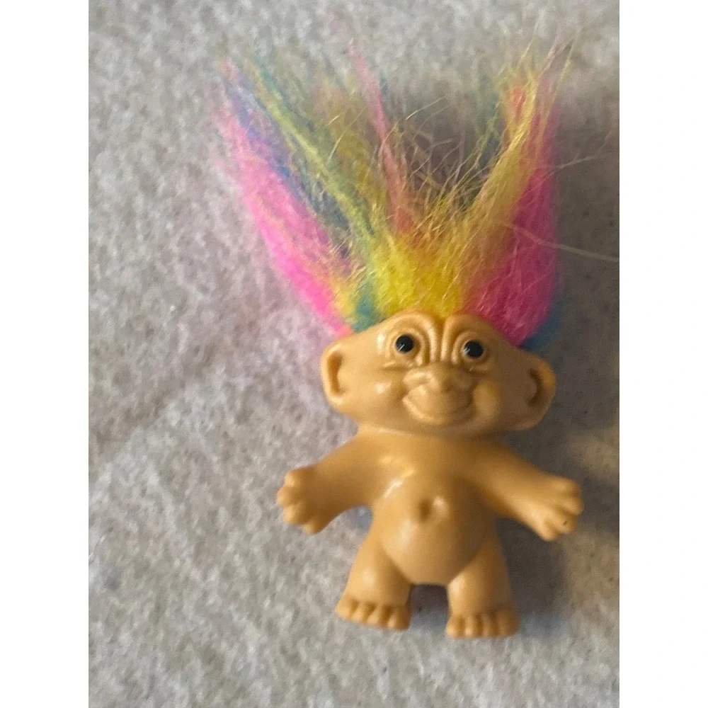 Mini Troll Doll‎ Rainbow Hair Vintage Collectible Toy